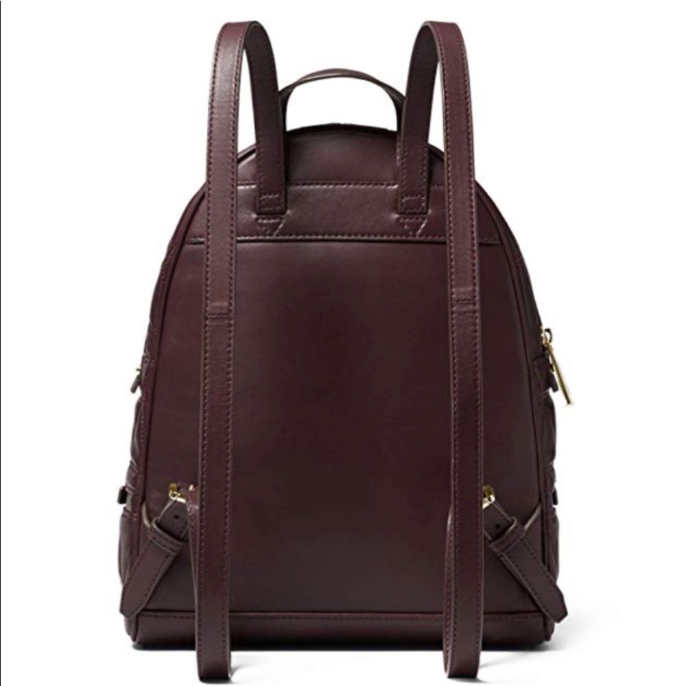 Michael Kors Rhea Quilted Leather Backpack -Barolo - Picture 2 of 6